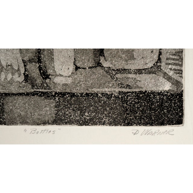 1980s "Bottles" - Etching in Ink on Paper (Artist's Proof) by Doris Warner For Sale - Image 5 of 8