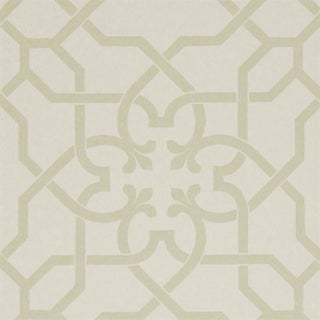 Sanderson Mawton Wallpaper in Willow/Cream - a Sample For Sale