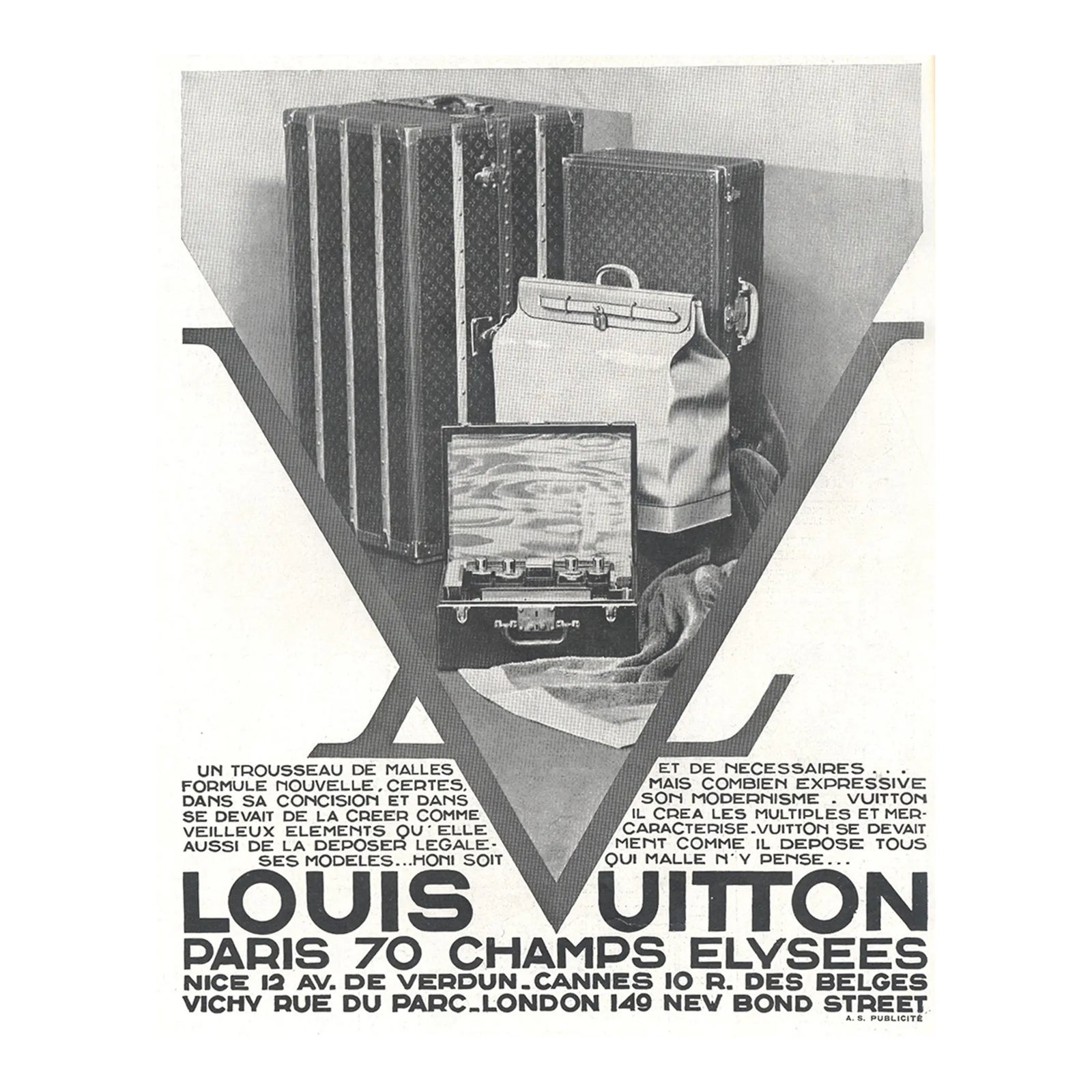 1931 French Art Deco Louis Vuitton Advertisement Print-Luxury