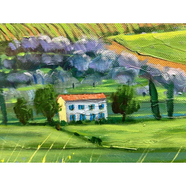 Jennifer Vranes “Heart of Chianti” Three Panel Landscape Original Painting For Sale In San Francisco - Image 6 of 12