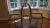 2010s Set of 7 French Louis XVI Style Oval Back Dining Chairs – Distressed Painted Finish & Quilted Upholstery For Sale - Image 5 of 16
