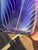Royal Blue 1983 Grant Randolph Feather and Heart Glass Vase For Sale - Image 8 of 12