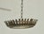 Metal Mid 20th Century Spanish Gilt Metal Semi-Flush Crown Chandelier with Stylized Foliage For Sale - Image 7 of 12