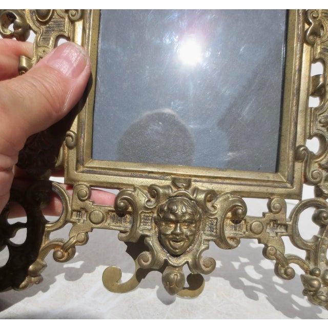 Antique Brass Gothic Style Photo Frame 19th Century For Sale - Image 13 of 13