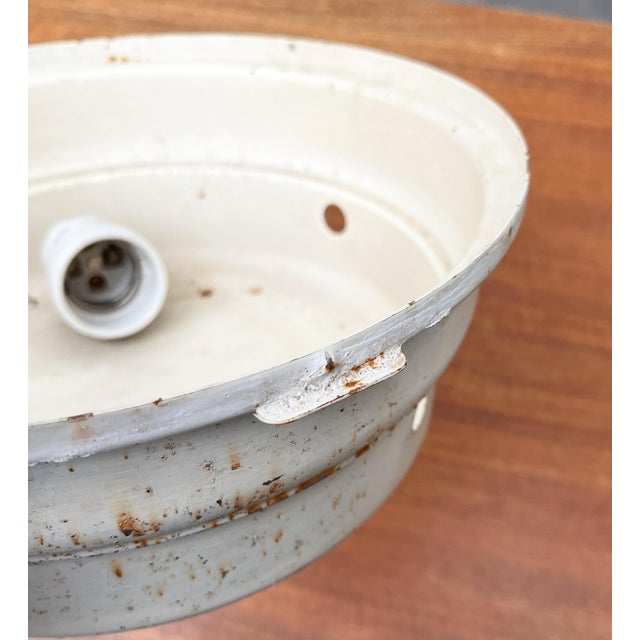 Mid-Century Minimalist Brass and Glass Ceiling Lamps, 1950s, Set of 2 For Sale - Image 17 of 18