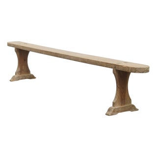 Antique French Bench in Wood For Sale