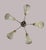 1970s Mid-Century Modern 5-Arm Tulip Chandelier, 50s 60s Sputnik Design Brass Accents For Sale - Image 5 of 12