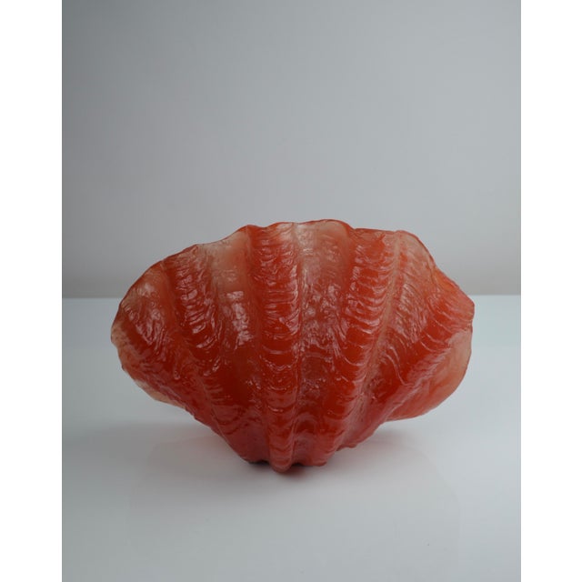 Plastic Vintage Sculptural Resin Shell Wall Sconce, 1970s For Sale - Image 7 of 18