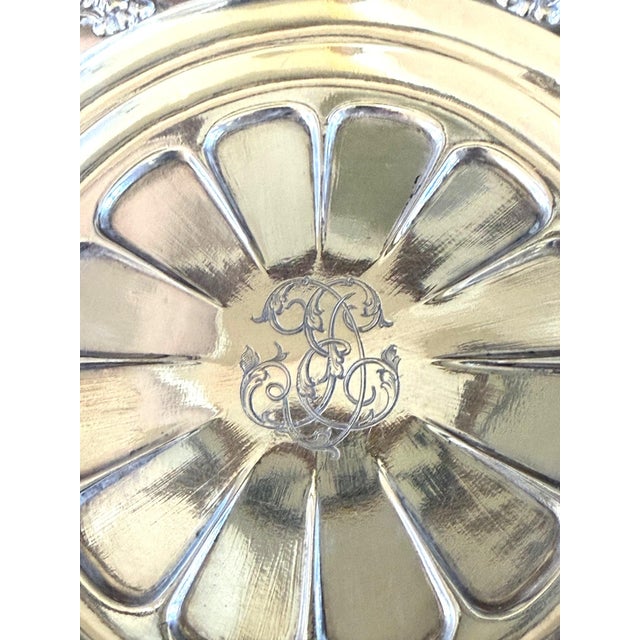 Pair of Odiot Silver Plate Wine Coasters: French Antique Trivets For Sale - Image 4 of 6