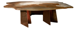 Aurisino One of a Kind Coffee Table in Bronze with Marble and Resin by Alex Turco