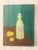 Original oil painting by John De Martino, featuring a rustic, Mediterranean-inspired still life of lemons next to a swing-...