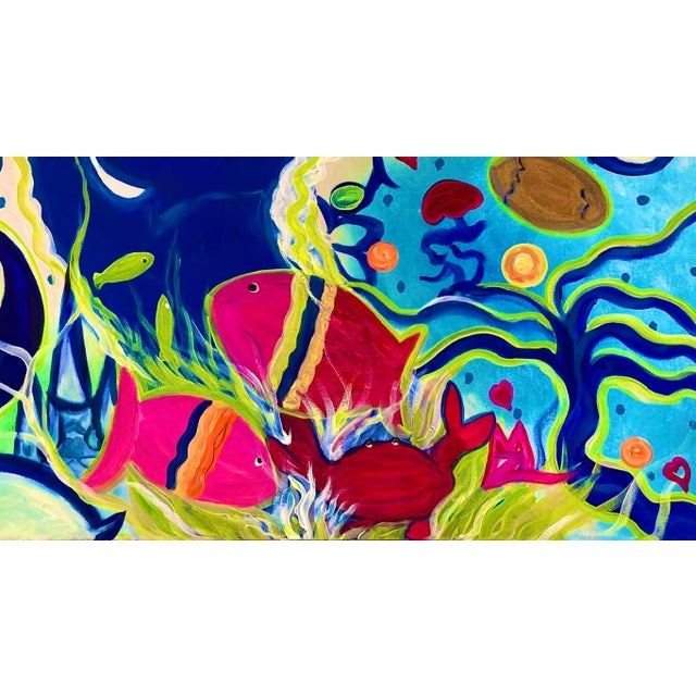 Contemporary Louis Armstrong, "Love, Baby Love" Giclee, Canvad Print, New Orleans Louisiana Painting Giclee by Mina Zavala Lanzas, Hand Embellished and Texturized For Sale - Image 3 of 6