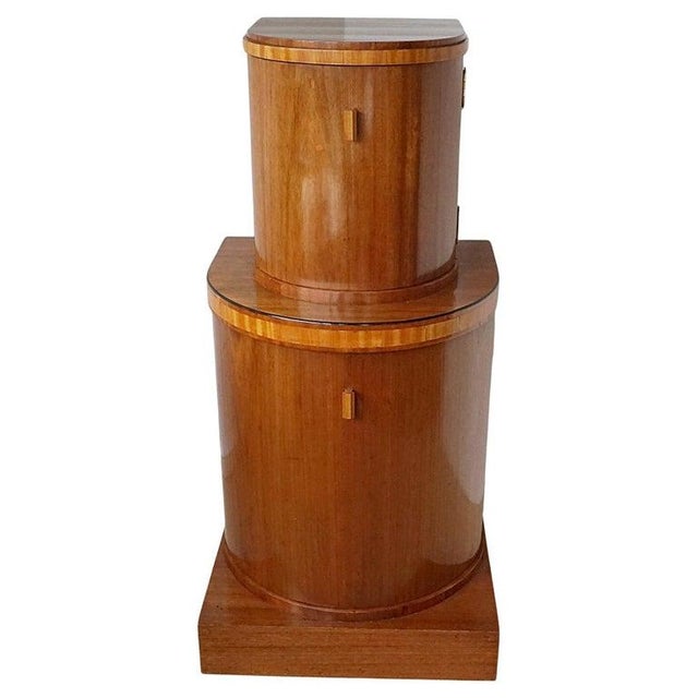 Art Deco Cocktail Cabinet in Walnut and Mirror, 1930s For Sale - Image 18 of 18