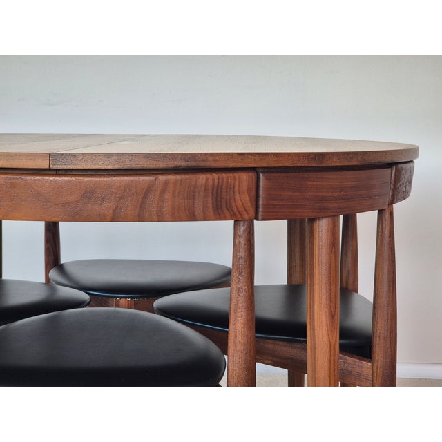 1950s Round Extendable Dining Table and Chairs in Teak by Hans Olsen for Frem Røjle, Denmark, 1960s, Set of 5 For Sale - Image 5 of 16