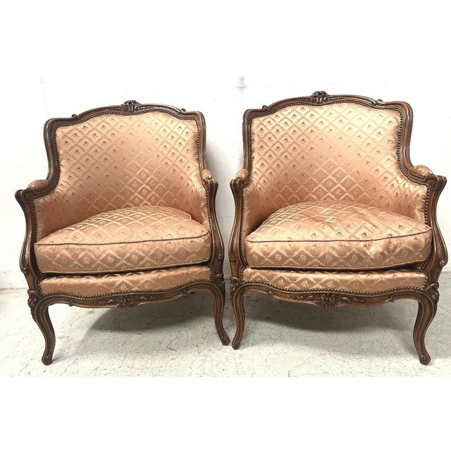 Louis XV Style Bergère Armchairs in Natural Wood, 1900s, Set of 2 For Sale - Image 14 of 14