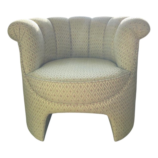 Scalloped-Back Club Chair by Jean-Rémy Couradette, France, 2001 For Sale