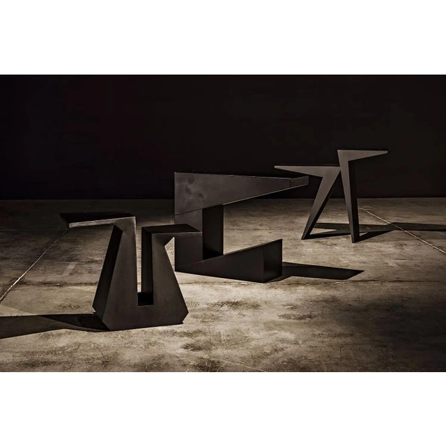 Metal NOIR Steam Console, Black Iron For Sale - Image 7 of 8