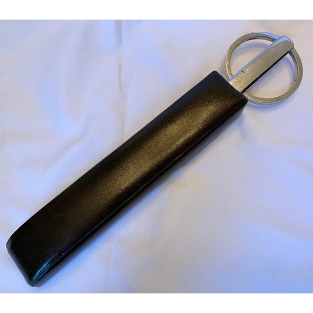 Vintage J.A. Henckels Zillingswerk Solingen scissor and letter opener set with custom genuine leather case and felted...