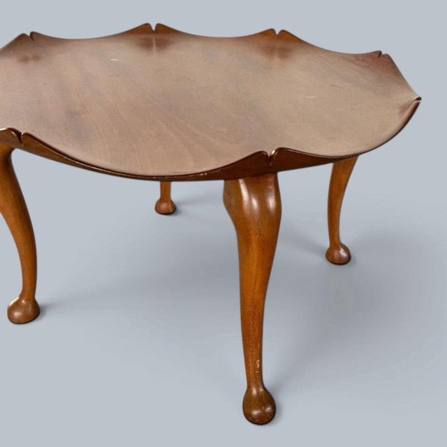 Brown Teak Lotus Coffee Table, 1970s For Sale - Image 8 of 9