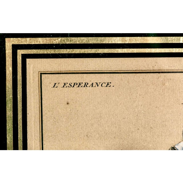Mid 20th Century Pair of Engravings After Baron Friedrich Wilhelm Von Eisenberg "Le Sage" and "L'esperance" in Handsome Vintage Frames For Sale In New York - Image 6 of 12