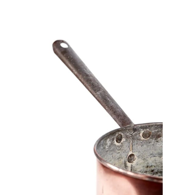 Georgian Antique Copper Saucepan For Sale - Image 4 of 9