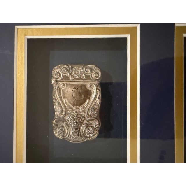 Framed Collection of Late 19th Twelve Antique and Vintage Match Safes / Vesta Cases For Sale - Image 14 of 16