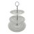 Vintage 3-Tier Pressed Glass Serving Stand For Sale