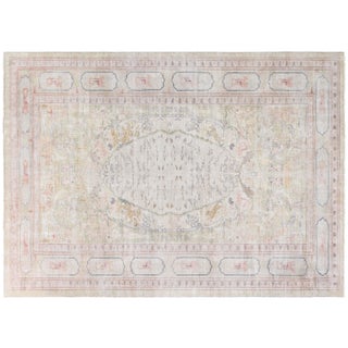 Antique Turkish Hereke Silk Rug Doris Leslie Blau For Sale