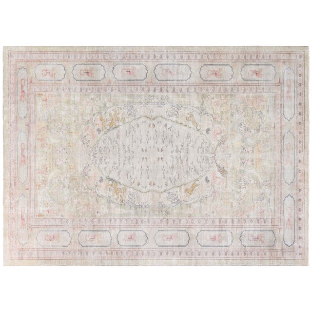 Antique Turkish Hereke Silk Rug Doris Leslie Blau For Sale
