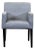 West Elm Modern Gray Lounge Chair With Armrests For Sale