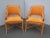 Modern Pair of William Switzer Fine Furniture Orange Stripped Arm Chairs For Sale - Image 3 of 13