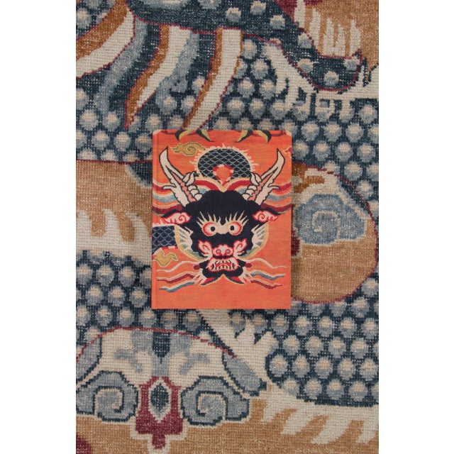 Contemporary Chinese Dragon Pictorial Distressed Wool Rug by Rug & Kilim, India For Sale - Image 10 of 10