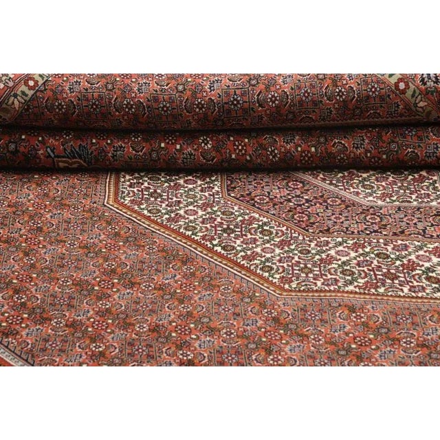 Bijar Hand-Knotted Rug in Virgin Wool For Sale - Image 9 of 10