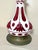 Boho Chic Antique 1800's Cut to Clear Cranberry Glass Stourbridge Bronze Oil Table Lamp For Sale - Image 3 of 14