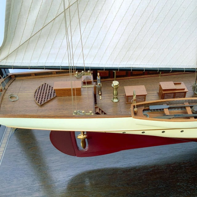 Folk Art Museum Quality Model of American Steam Yacht Harvard For Sale - Image 3 of 12