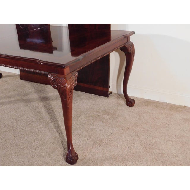 Thomasville Flame Mahogany Chippendale Ball & Claw Dining Table W 2