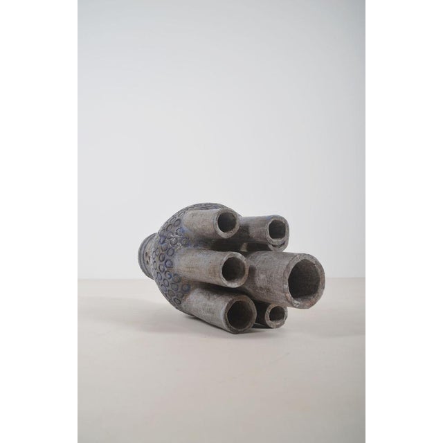 Ceramic Sculpture with Circular Patterns and Signature For Sale - Image 6 of 8