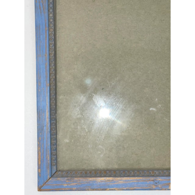Early 21st Century Vintage Blue Painted Distressed Frame For Sale - Image 5 of 9