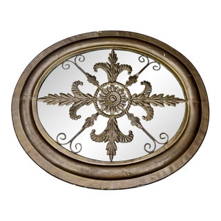 Oval Ornament Mirror For Sale