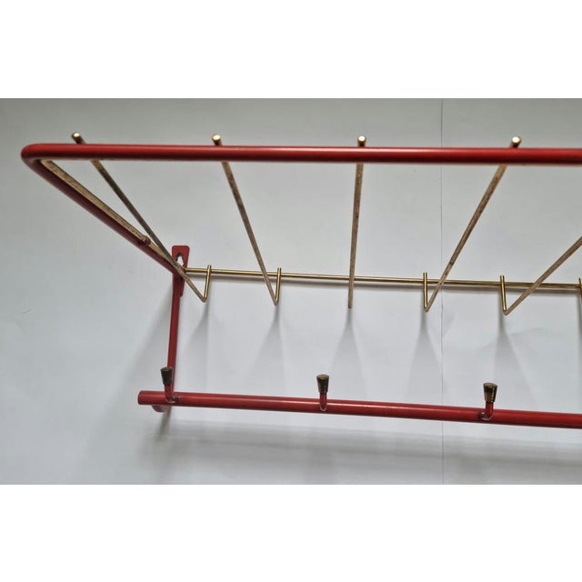 Mid-Century Wall Brass Coat Rack, Germany, 1969 For Sale - Image 6 of 14