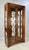 Rustic European Late 20th Century Hickory White Lighted Glass Curio or Display Cabinet For Sale - Image 3 of 12