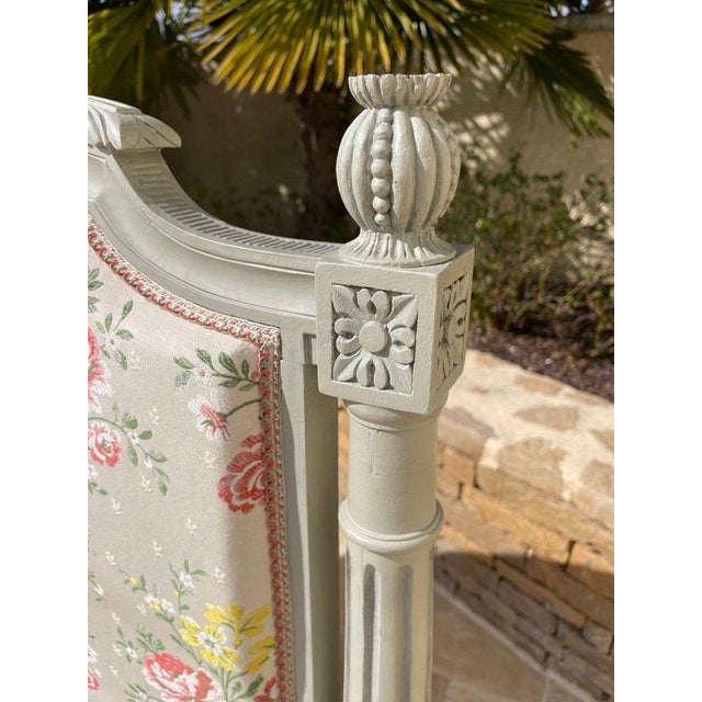 Wood Louis XVI Bed & Nightstand, Set of 2 For Sale - Image 7 of 13