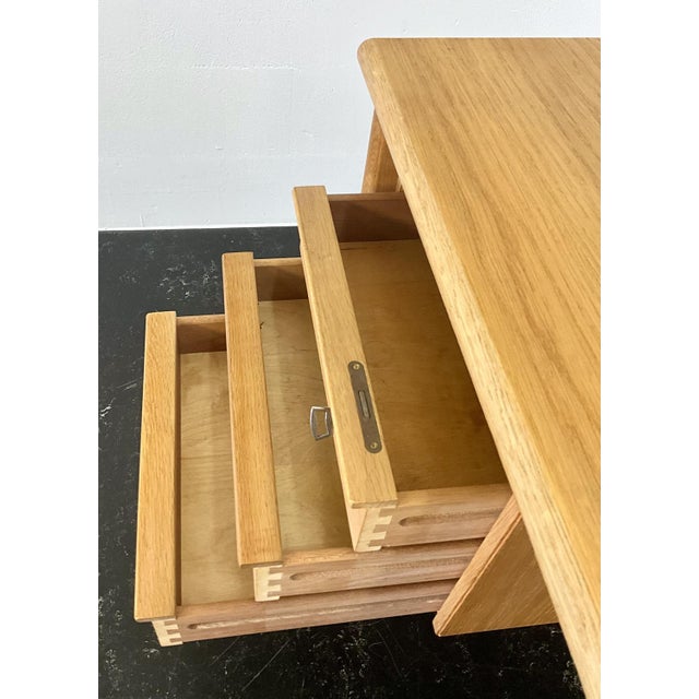 Mid-Century Modern Danish Oak Desk with Sliding Top by Peter Lovig Nielsen for Løvig, 1960s For Sale - Image 11 of 18