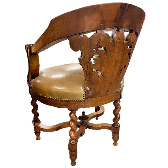 English Late 19th Century Antique English Club Chair For Sale - Image 3 of 6