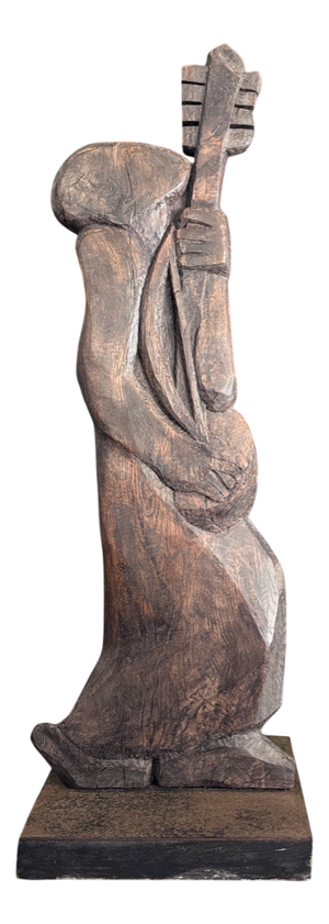 Nicole Bridier, The Zézé Player, Direct-Carved Sculpture, 1992–93, 147CM Tall