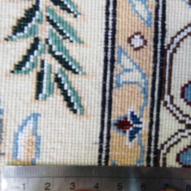 Nain Rug in Silk and Hand-Knotted Wool For Sale - Image 5 of 6