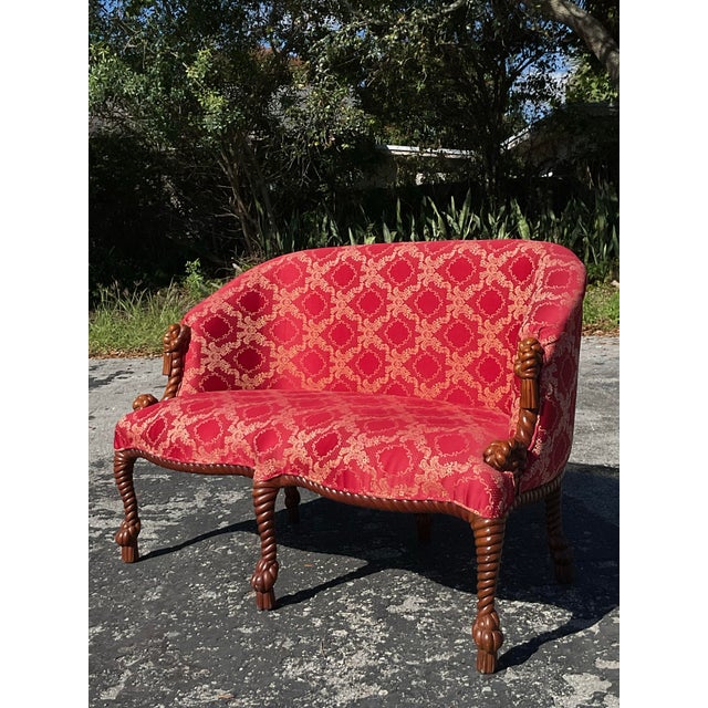 Vintage Regency Knot and Rope Settee For Sale - Image 11 of 11
