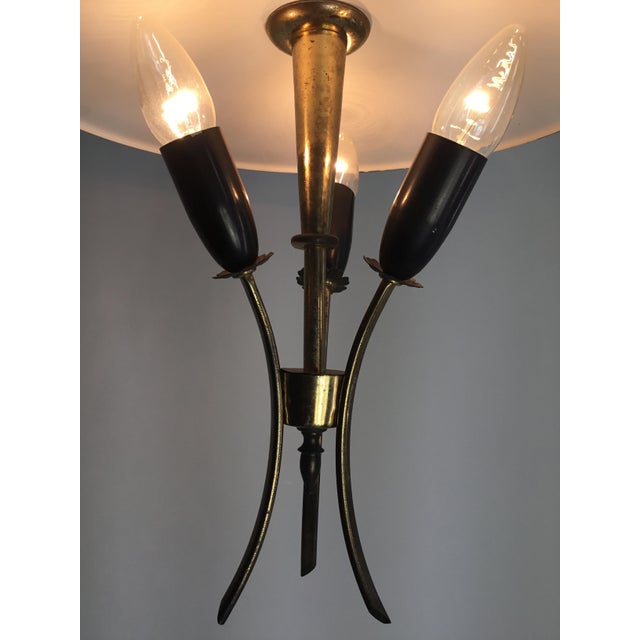Vintage Italian Lamp in Brass with Black and White Lacquer from Stilnovo, 1950s For Sale - Image 6 of 11