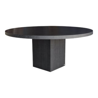 Armani Casa Blackened Oak Round Dining Table For Sale