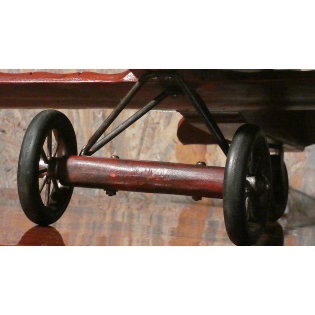 Hand-Painted Wooden Francesco Baracca SPAD S.XIII Model Plane, Italy, 1940s For Sale - Image 14 of 18